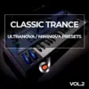 Classic trance synth sound presets for Novation Mininova and Ultranova keyboards with blue MIDI controller.