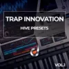 Trap Innovation Vol.1 Hive Presets cover with digital synthesizer interface and waveform graphics