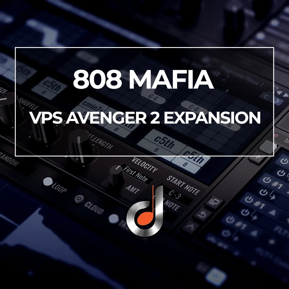 808 Mafia VPS Avenger 2 Expansion cover art featuring music production interface