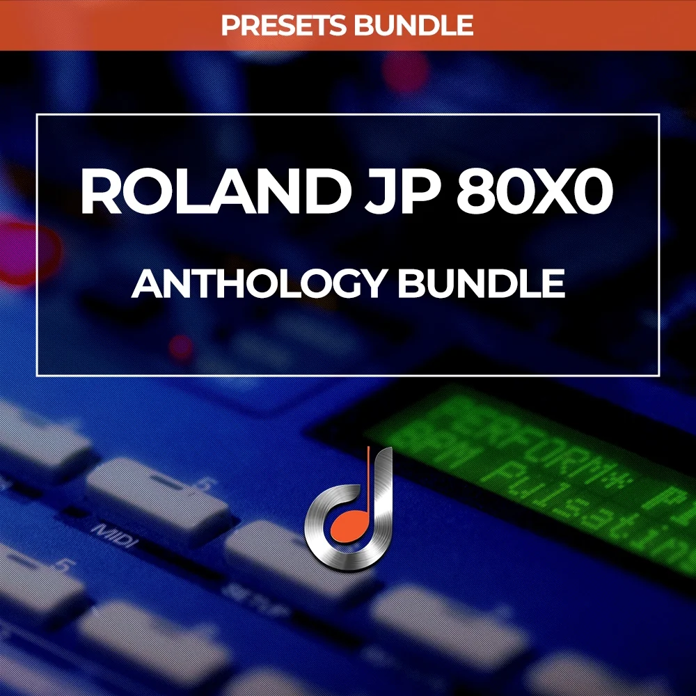 Roland JP-8000, Roland JP-8080 and The Usual Suspects JE-8086 presets bundle, closeup of synthesizer with digital display and controls