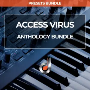Access Virus synthesizer keyboard with presets bundle - music production, electronic synth sounds, sound design anthology.